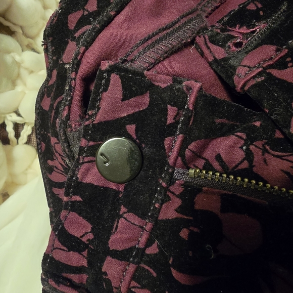 J Brand.Mulberry Brocade Pants, Size 27. - Picture 6 of 9